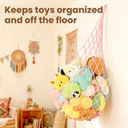 Stuffed Animal Storage Hammock Plushie Net 60-inch Stuffed Animal Net Corner - Image 6