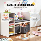 VEVOR Kids Reading Nook Bench, Toddler Bookshelf and Bookcase - Image 6