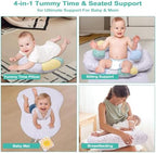 4-in-1 Tummy Time Mat & Seated Support Cushion, Detachable Nursing Pillow - Image 2
