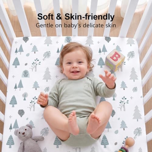 4 Pack Baby Crib Sheets for Boys Girls - Image 3