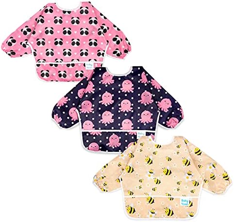 3 Pcs Long Sleeved Bib Set|Baby Waterproof Bibs by Baby+Noah