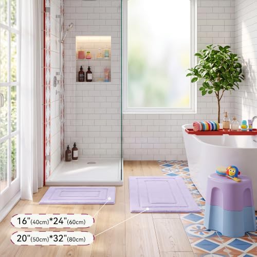 GRANNY SAYS Lavender Bathroom Rug 16" x 24", Non-Slip Microfiber Bath Mat - Image 5