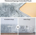 5x7 Thick Tie-Dyed Grey Shag Rug - Image 2