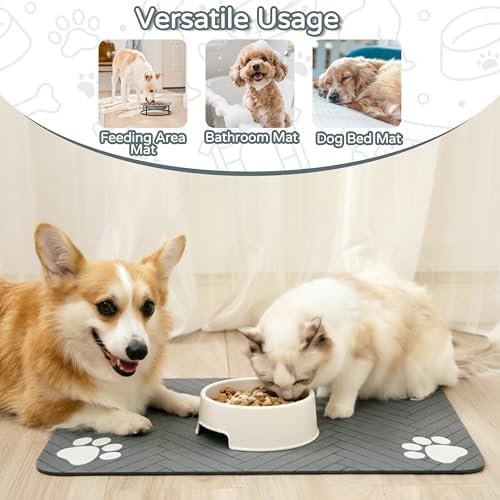 Dog Cat Food Mat, Absorbent Pet Feeding Mat - Image 6