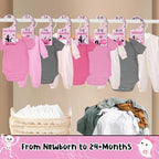 Halloween Baby Closet Dividers 8Pcs – Pink Black Wooden Double-Sided Clothes - Image 4