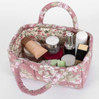 Small Storage Basket Organizer, Mini Fabric Floral Storage Baskets - Image 3