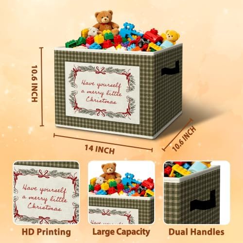 Vintage Christmas Nursery Storage Bins Box - Image 3
