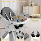 Ktaxon Baby High Chair, 6-in-1 Portable Rocking Highchair - Image 5