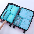 7 Set Packing Cubes, Travel Foldable Luggage Organizers Storage Bag Accessories - Image 2