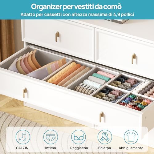 Vtopmart 12 Pack Baby Clothes Organizer, Foldable Fabric Drawer Bins - Image 5