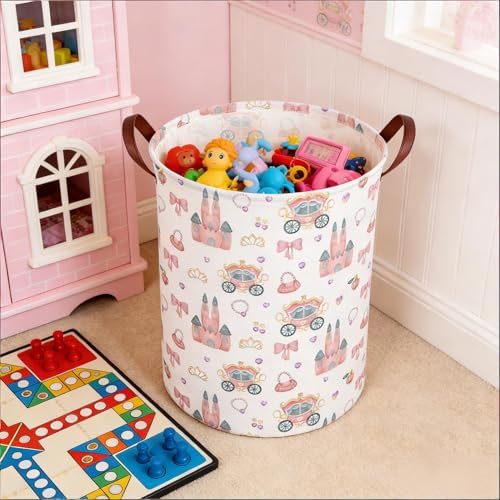 Princess hamper, Girl Laundry Basket, Baby Nursery Hamper, Waterproof foldable - Image 3