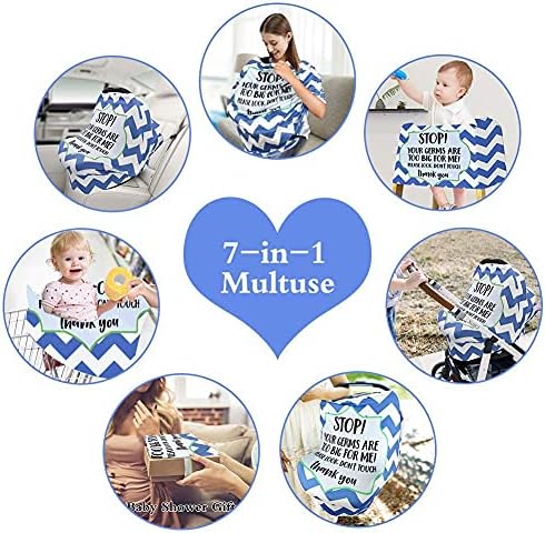 Metplus Baby Car Seat Cover, No Touch Sign Carseat Canopy & Nursing Covers - Image 7
