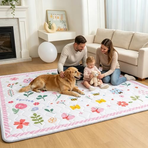 RONGFA Baby Play Mat for Floor, Playpen Mat for Toddlers Infant Kids, Machine - Image 7