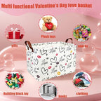 Valentine's Day Basket Gift for Empty Cute Heart Large Storage Bin for Kid and - Image 6