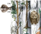 Forest Animal Valance Curtain for Kids Cartoon Watercolour Cute Forest Birch - Image 6