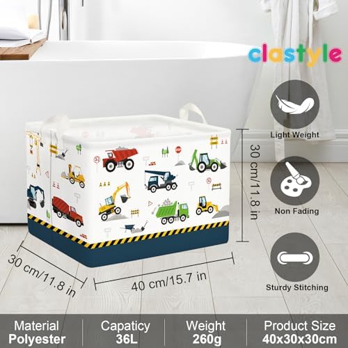 Clastyle Cartoon Construction Truck Shelf Basket Nursery Boy Room Car Decor - Image 6