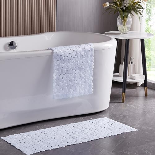 Webos Bath Shower Mat Non Slip: Extra Large Pebble Bathtub mat - Image 3
