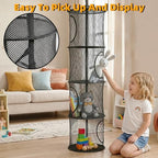 Hanging Stuffed Animal Storage Hammock Net 4 Tiers - Image 5