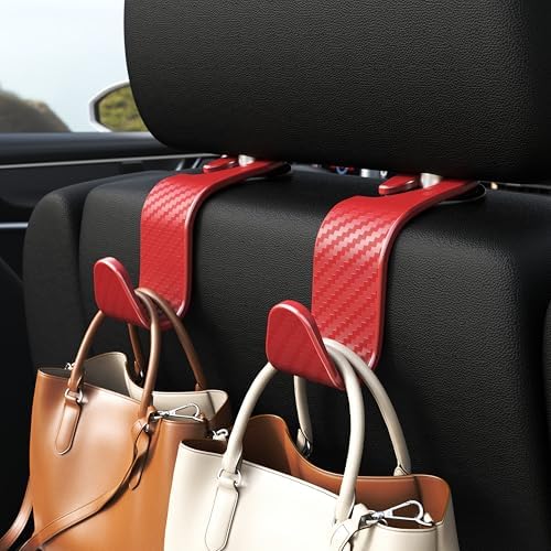 4-Pack Car Headrest Hooks Holds 55lbs Seat Storage Organizer - Image 2