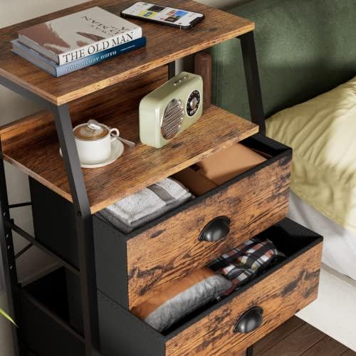 Furnulem Dresser for Bedroom, 5 Drawers Tall Nightstand, Chest of Drawers - Image 4