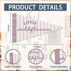 Wildflower Nursery Decor Pennant Felt Banners Flags, Pennant Girls Room Decor - Image 7