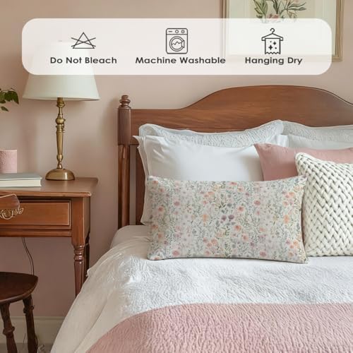 Floral 12x20 Pillow Cover, Wildflower Nursery Girls Room Decor - Image 6