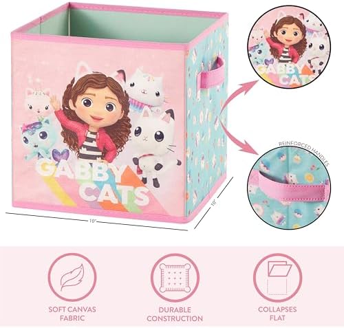 Idea Nuova Gabby’s Dollhouse Set of 2 Collapsible Storage Cubes - Image 3