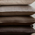 Foindtower Linen Solid Decorative Throw Pillow Covers 16x16 Inch Brown Tan - Image 5