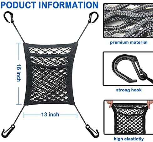 3-Layer Stretch Car Mesh Organizer, Car Seat Net, Dog Net - Image 3