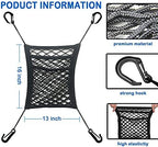 3-Layer Stretch Car Mesh Organizer, Car Seat Net, Dog Net - Image 3