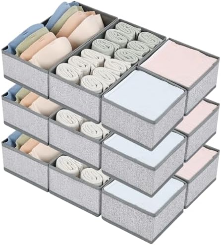 DIMJ Drawer Organizers for Clothing, Fabric Closet Organizers and Storage by DiMJ