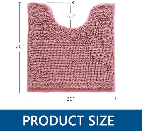 BOANKODU Toilet Rugs U-Shaped, Machine Washable, Bath Mats - Image 2