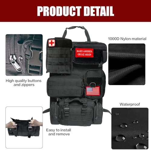 Tactical Car Seat Back Organizer, Tactical Molle Seat Back Organizer - Image 4