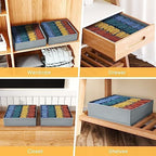 Joyoldelf Sock Drawer Organizer Divider Underwear Organizer 24-cell Fabric - Image 6