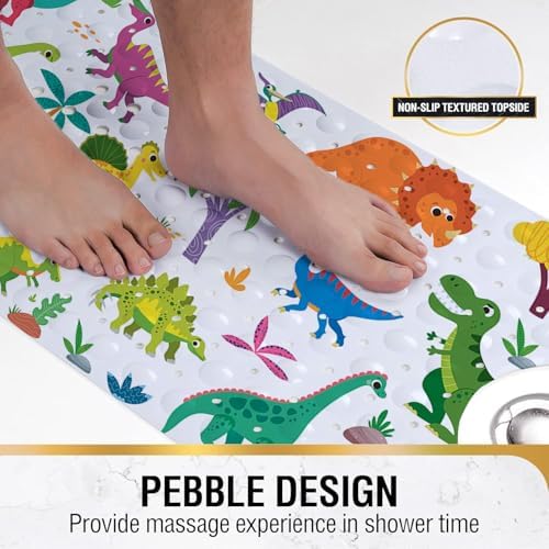 Bathtub Mat Non Slip, 40x16 inch Bath and Shower Safety Mats, Cute Cartoon - Image 5