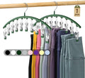 Legging Organizer for Closet, Metal Yoga Pants Hangers 1 Pack w/10 Clips Holds by Volnamal