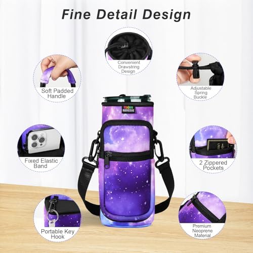 Nuovoware Magnetic Gym Bag, Water Bottle Carrier, Starry Purple - Image 3