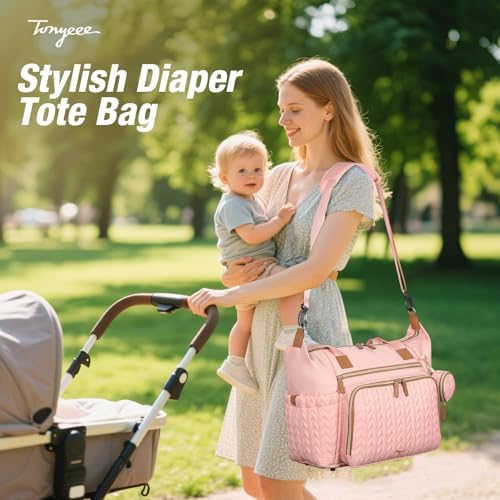 Diaper Bag Tote, Large Baby Hospital Bag - Image 2