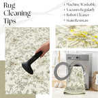 BILEEHOME Grey Beige Tan Rug for Bedroom Flower Sketch Low Pile Rugs 5x8 - Image 5
