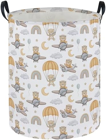 Kids Laundry Hamper, Animal Laundry Basket Collapsible Bear Storage Baskets by Sanjiaofen