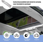 Car Window Shade, 25.6"×39.4" Breathable Mesh Magnetic Auto Sunroof Sunshade - Image 6