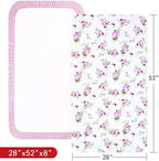 Moonsea Crib Sheets for Girls 4 Pack, Fitted Crib Sheets - Image 5