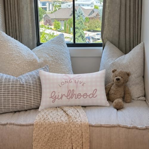 Girls Room Decor Throw Pillow Cover 12x20, Long Live Girlhood Throw Pillows - Image 3