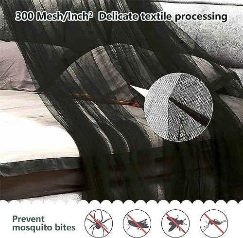 Mosquito Net Bed Canopy for Girls, King Canopy Bed Curtains Full Queen Size - Image 4