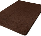 Yeaban Chenille Brown Bathroom Rug 40"x60", Non-Slip Rubber Backing by Yeaban