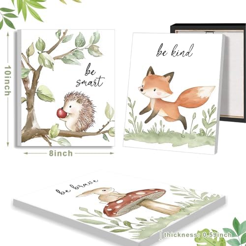 Framed Woodland Nursery Wall Art, Forest Animal Pictures Nursery Wall Decor - Image 5
