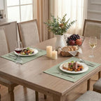 Artoid Mode Sage Green Placemats Set of 4, 12x18 Inch Spring Summer Washable - Image 2
