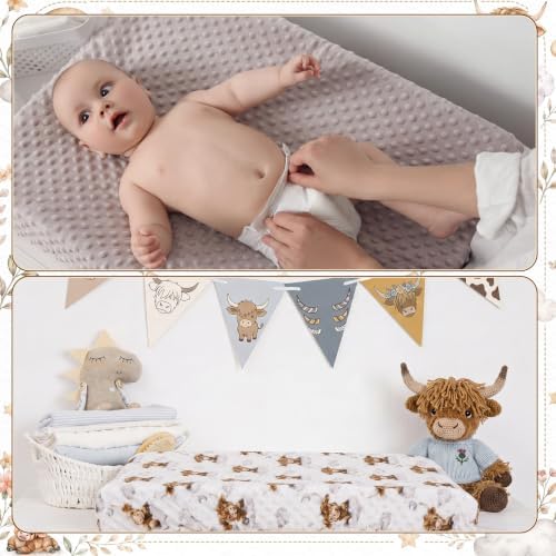 Smoothnovelty 3 Pcs Cow Baby Changing Pad Covers, Changing Table Cover - Image 4