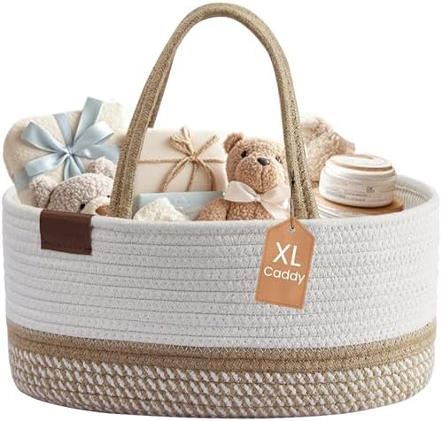 DECOMOMO XL Baby Caddy Organizer, Extra Large Diaper Caddy Basket by DECOMOMO