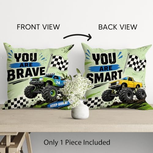 kdqua Inspirational Truck Nursery Pillow Cover 18x18 Double-Sided, Car - Image 2